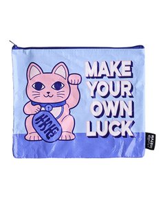 Pouchette etui Maneki Neko Make your own luck van gerecycled plastic