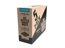  5-pack of mild salt licorice candies in a cardboard box