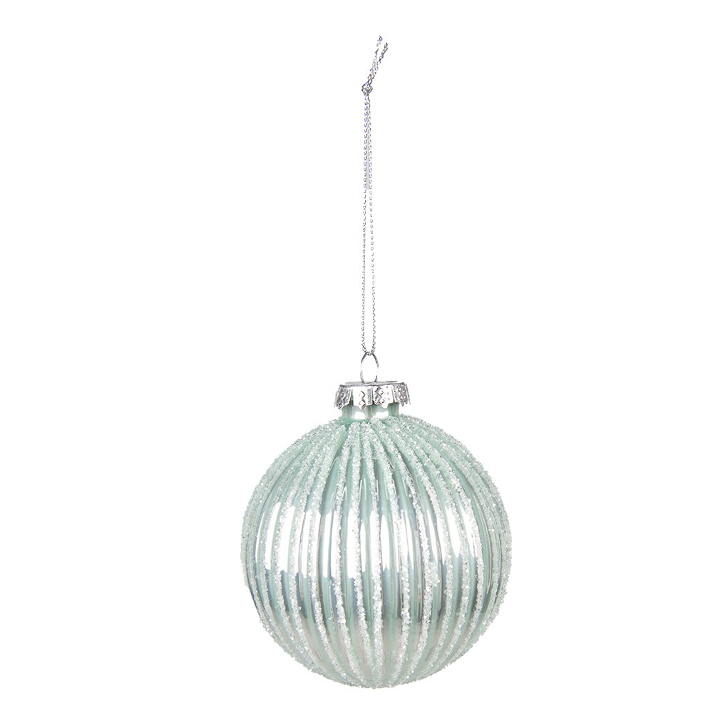 Kerstbal Set van 2 Ø 8 cm Groen Glas Kerstdecoratie