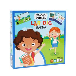 A colorful educational puzzle game for children to learn counting. The puzzle features a young boy and girl in a playful outdoor setting, with numbers and counting-related graphics.