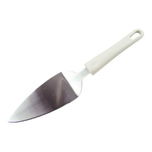 Cake server cake cutter stainless steel white handle