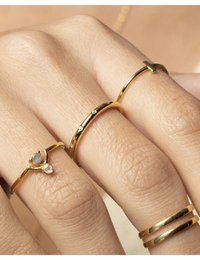 Bague cz bande