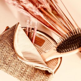 Trousse à Maquillage "The Booty" - Chevron Noir