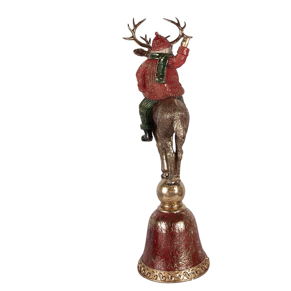 Decoratie Beeld Kerstman 24x20x63 cm Bruin Kunststof
