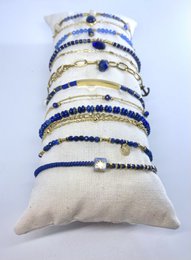 Best Seller Kit 10 Christmas Blue Gold rustfrit stål armbånd