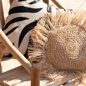 Kissen "Raffia Naturell"