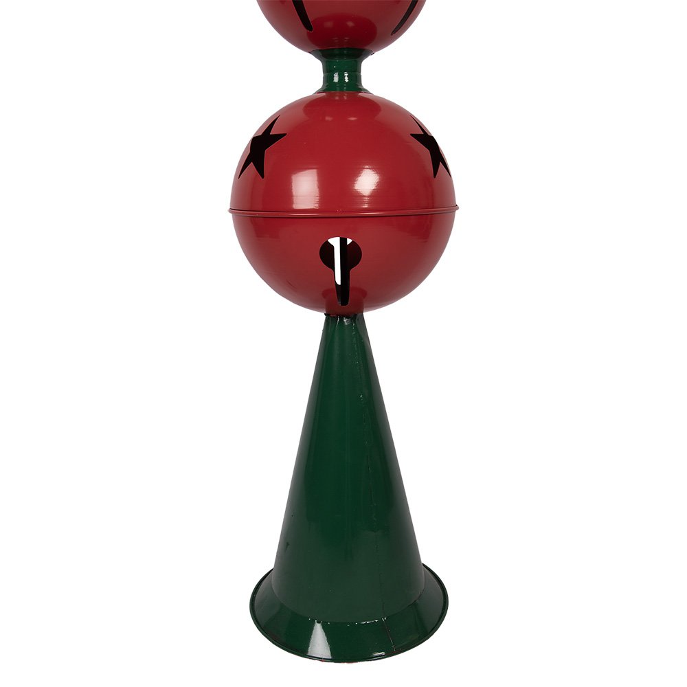 Kerstdecoratie Beeld Ø 31x193 cm Rood Groen Metaal