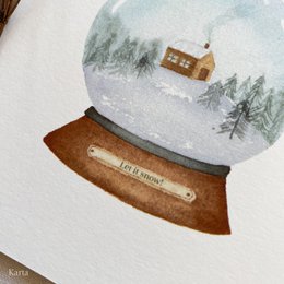 Christmas card - Snowglobe