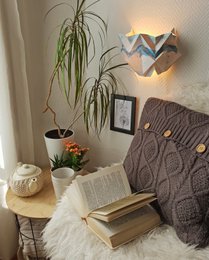Lampa ścienna Paper Origami – wzór letni