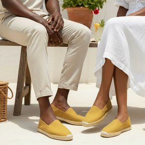 Handwerkliche Espadrille – handgenäht – LIOREN Safrangold