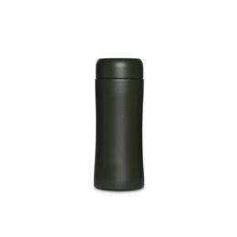 Insulated double wall tumbler mug in green color, 300 ml capacity, made of stainless steel with a leak-proof lid.