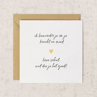 Card 110x110 Gold foil | Strength and courage