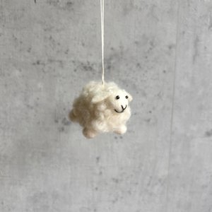 Schaap hanger wit klein