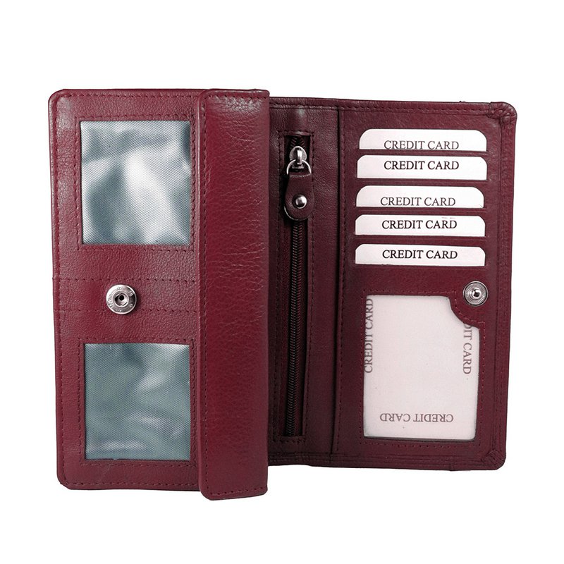 Skórzany Portfel Damski RFID - Skórzany Portfel Damski - Model Harmonijka