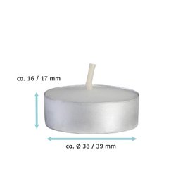 ¡Pecado! Tallador de correos Vela permanente Classic White White ∅ 8 cm