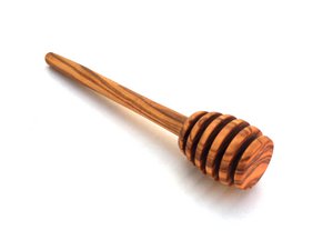Honinglepel Honingextractor L. 17 cm handgemaakt van olijfhout