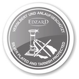 EDZARD kandelaar Lincoln voor kegelvormige kaarsen, edel verzilverd, aanslagbestendig, hoogte 15 cm