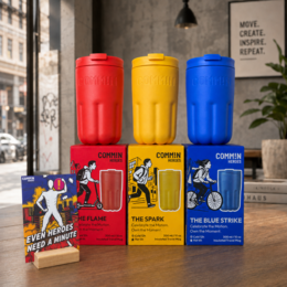 COMM!N Mixed Colour Set | 15 Insulated Travel Mugs