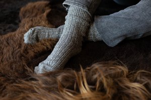 Wollen sokken Antraciet