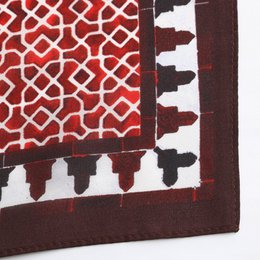 Red Square Scarf 100% Silk