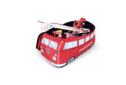 Volkswagen VW T1 Bus 3D Neopren Universal Taske, Stor - Feuerwehr/Brandbil/Rød