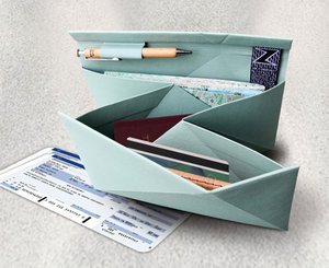 Cellulose fiber travel document holder organizer