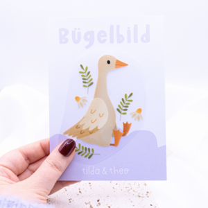 Iron-on picture goose patch children's shirt geese - decorate gift shirt