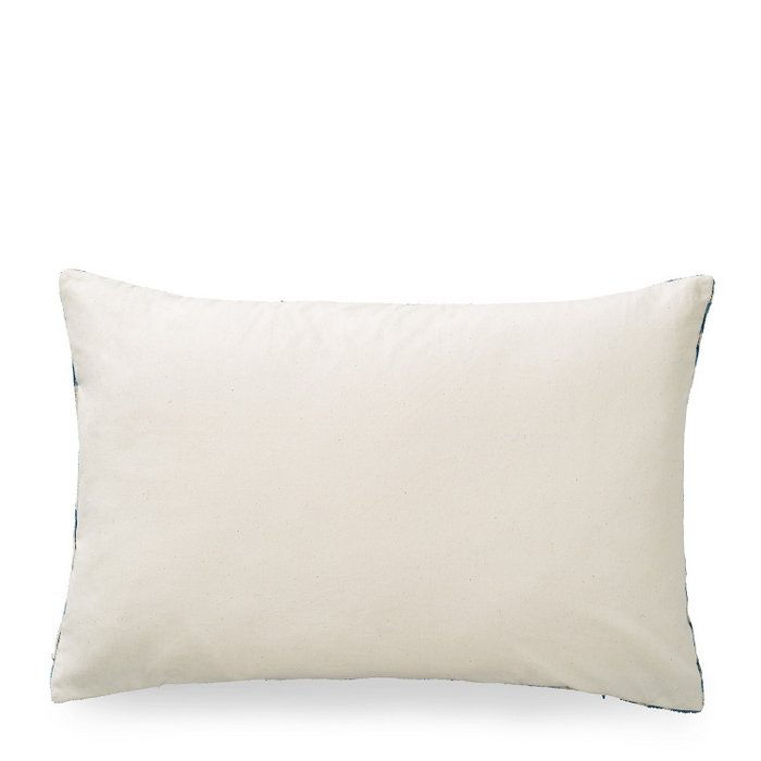 Kussen ikat fluweel blauw ornament