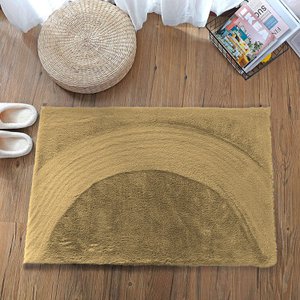 Fur Solid Anti Gold Super Soft Anti-Slip Washable 1000 GSM Bath Mat 40x60 cm | Bathroom Bedroom Floor Mat