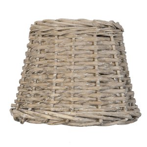 Lampenschirm Ø 20x15 cm Beige Rattan Wicker Lampenschatten