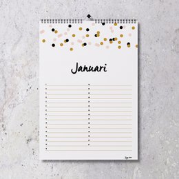 Points de calendrier d'anniversaire A4