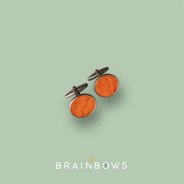 stainless steel CUFFLINKS with cork fabric