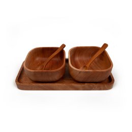 Handmade Tableware - Coffee Serving Tray 24x10 cm - Eco-friendly - Khaya Wood