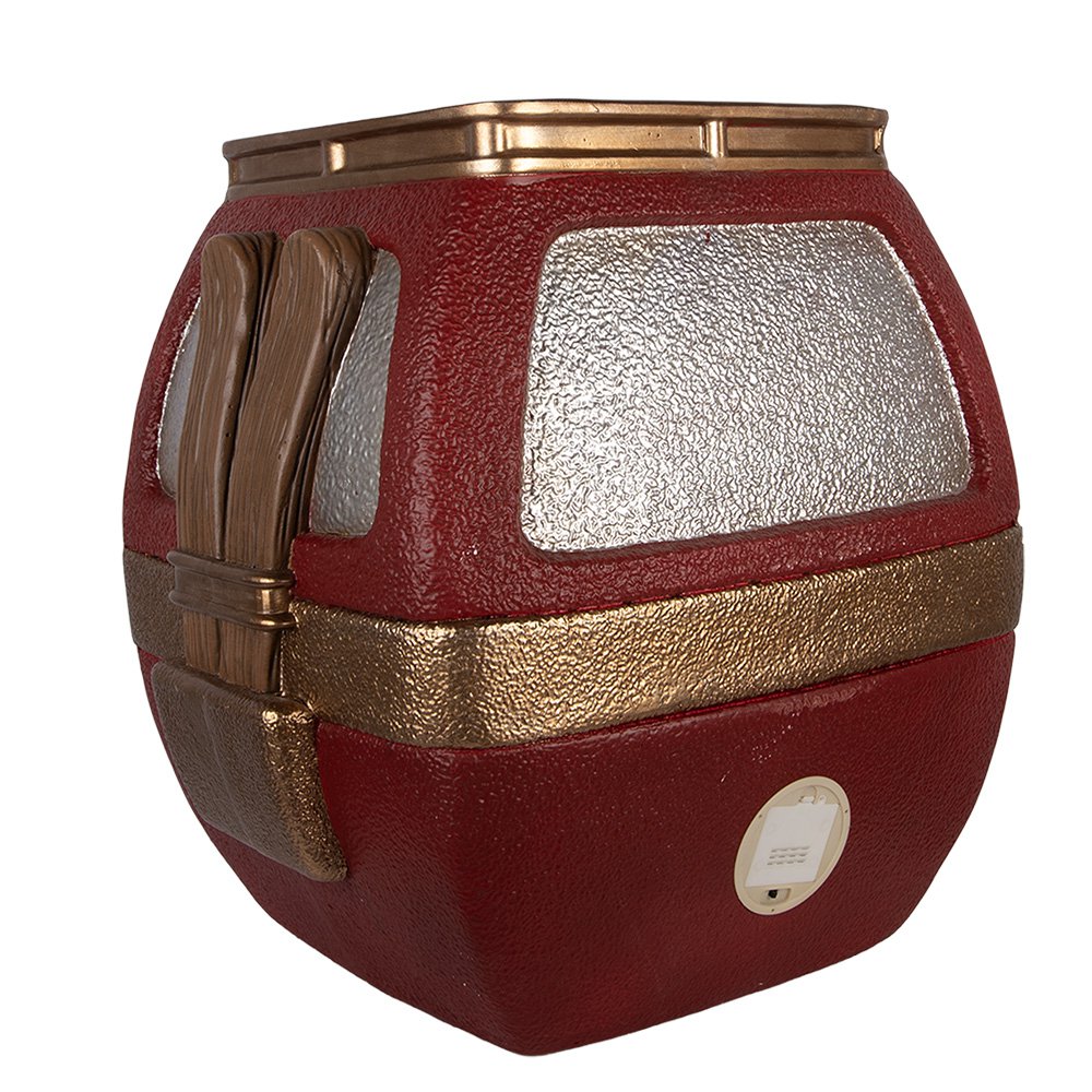 Kerstdecoratie met LED-verlichting 47x48x51 cm Rood Metaal