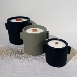Betonører sorte stearinlys