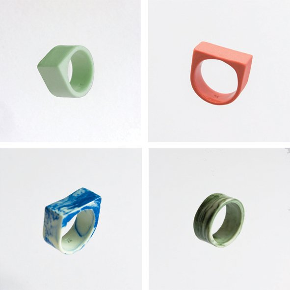 SET mix MARBLE & MAT Rings