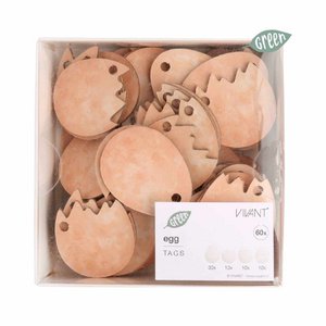 Tags - Ei - Zalm Roze - 60 Stuks