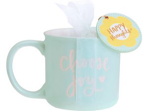 Gift set Eccolo DL mug 580ml and key ring Choose Joy ceramic