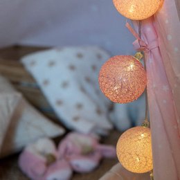 Princess Voice Command Light guirlande bomuldskugler Google & Alexa
