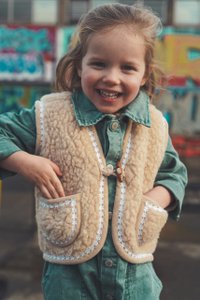 Wollen bodywarmer - Flower Rhodante