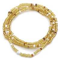 H-E22.1  B1661-007 Bracelet Glassbeads Brown