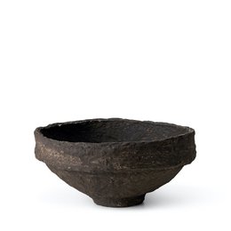 SUSTAIN skulpturel skål, stor brun