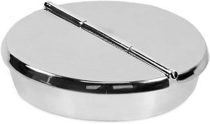 EDZARD opvouwbare asbak Ashburn, zwaar verzilverd, diameter 16 cm, 4 opbergbakken