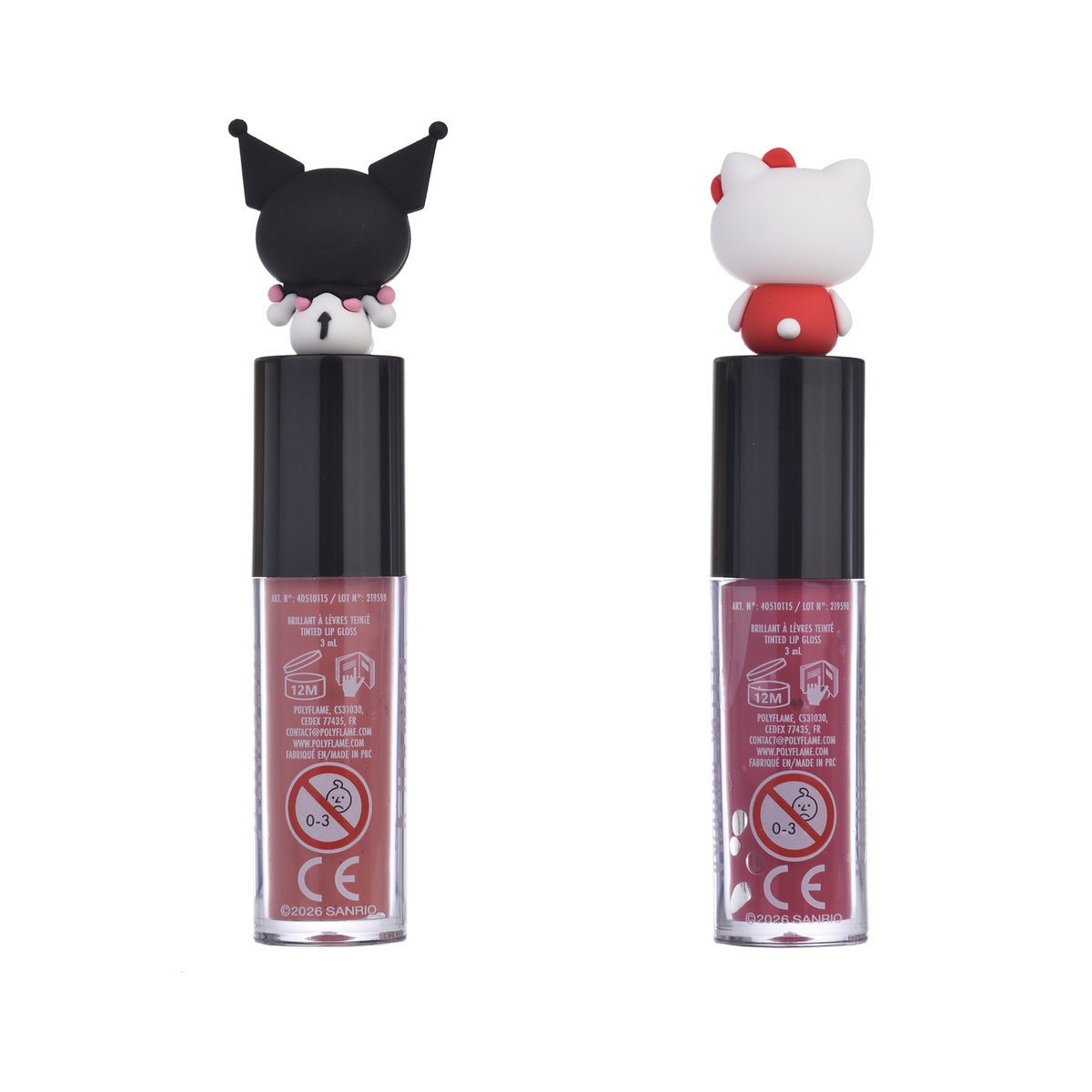 Gloss à Lèvres Teinté Hello Kitty & Kuromi – 3 ml