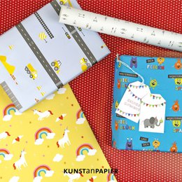 Geschenkpapier Baustelle Bob