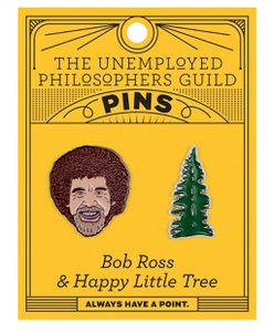 UPG Pins - Bob Ross & Happy Little Tree