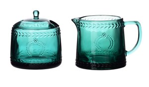 Ecila Dark Sugar Bowl Set Durchmesser 9xh7,3 cm mit Milchkrug 300 ml