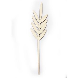 Wooden flower - Palm (55 cm), artificial plant with a tall, slender stem and large palm-like leaves in a natural, earthy color palette.