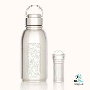 Gaspajoe RVS isoleerfles model FRIENDLY+ 700ml met infuser - CHERRY