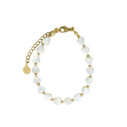 Bracelet | Mother of pearl hearts